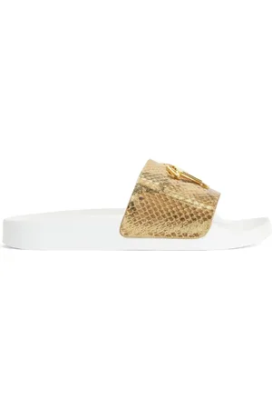 Giuseppe Zanotti Claquettes Brett à effet peau de serpent