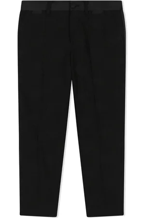 Dolce & Gabbana Pantalon en laine à logo DG en jacquard