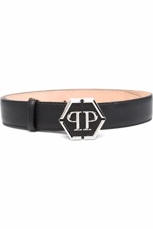 Philipp Plein Ceinture en cuir à plaque logo