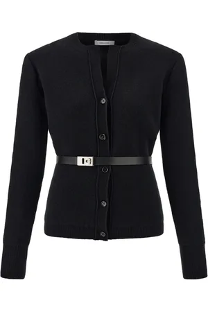 Salvatore Ferragamo Cardigan à taille ceinturée