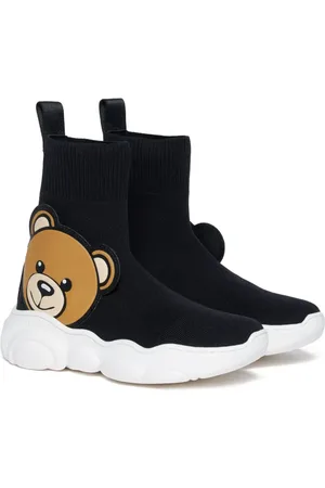 Moschino Baskets chaussettes à patch Teddy