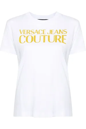 VERSACE T-shirt pailleté à logo imprimé