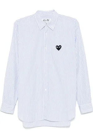 Comme des Garçons Chemise rayée à patch cœur