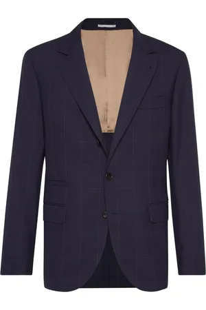 Brunello Cucinelli Blazer droit à carreaux