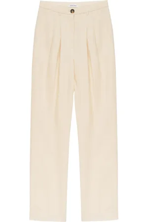 ANINE BING Pantalon en lin Jay à coupe droite