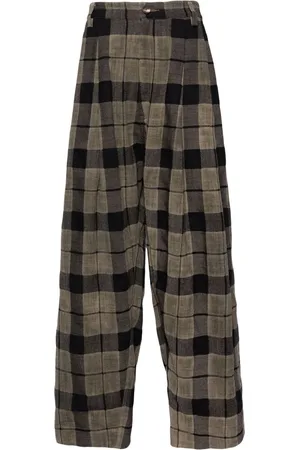 ZIGGY CHEN Pantalon droit à carreaux