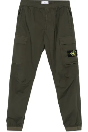 Stone Island Pantalon cargo à patch Compass