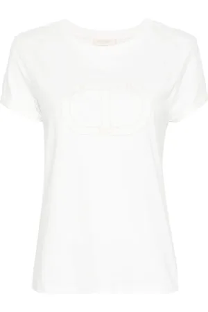 Twin-Set T-shirt en coton à logo brodé