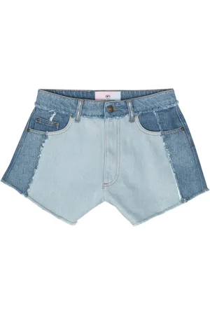 Chiara Ferragni Short en jean à patch logo
