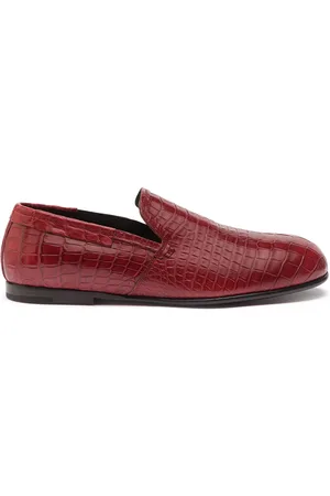 Dolce & Gabbana Mocassins en cuir à effet peau de crocodile