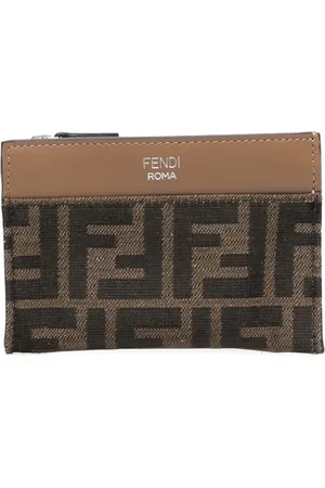 Fendi Porte-cartes en cuir à logo imprimé