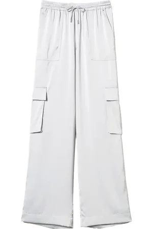 Twin-Set Pantalon en satin à poches cargo