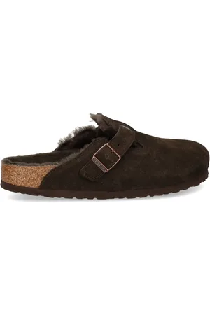 Birkenstock Mules Boston en peau lainée