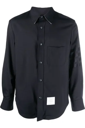 Thom Browne Chemise rayée à boutons pression