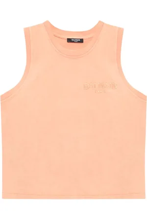 Balmain Débardeur en coton à logo brodé