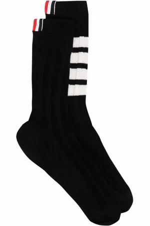 Thom Browne Chaussettes à détail 4 bandes signature