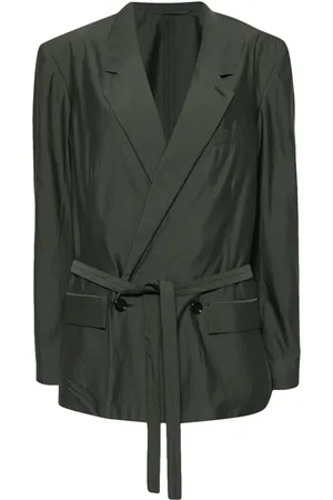 LEMAIRE Blazer croisé à taille ceinturée