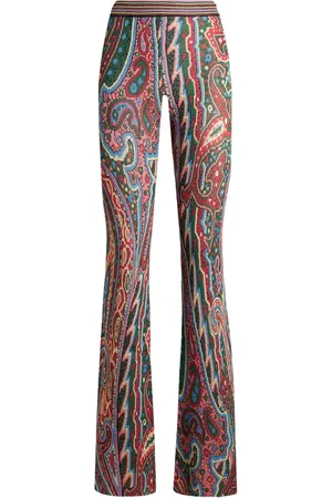 Etro Pantalon en maille à motif cachemire
