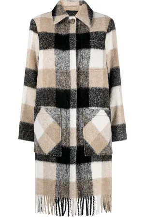 Woolrich Manteau frangé à carreaux
