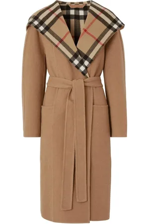 Burberry Manteau croisé à carreaux