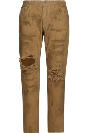 Dolce & Gabbana Jean slim à effet déchiré