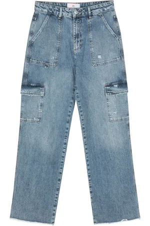 Chiara Ferragni Jean droit à logo brodé