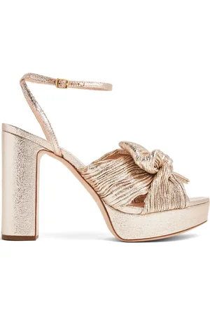 Loeffler Randall Sandales plissées Natalia 115 mm à design métallisé