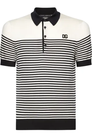Dolce & Gabbana Polo rayé à logo brodé