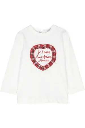 MONNALISA T-shirt en coton à appliqué cœur