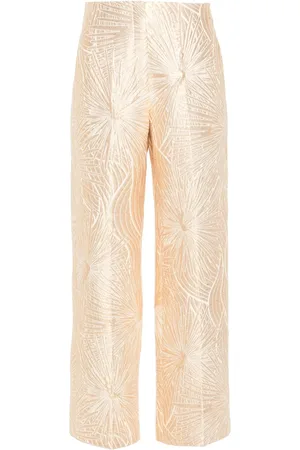 FORTE FORTE Pantalon imprimé à coupe droite