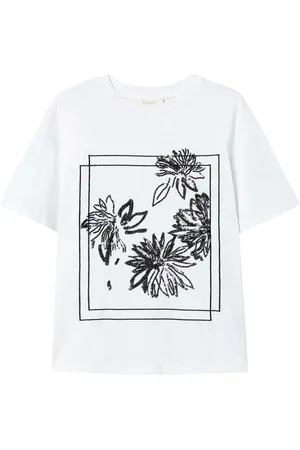 Twin-Set T-shirt en coton à sequins brodés
