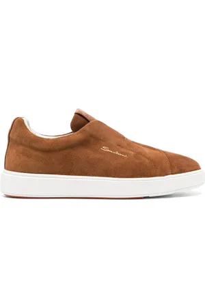 santoni Baskets en daim à design à enfiler