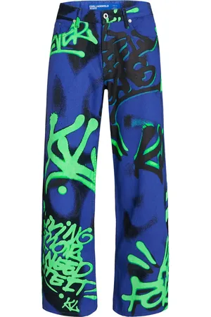 Karl Lagerfeld X Crapule2000 jean ample à taille mi-haute