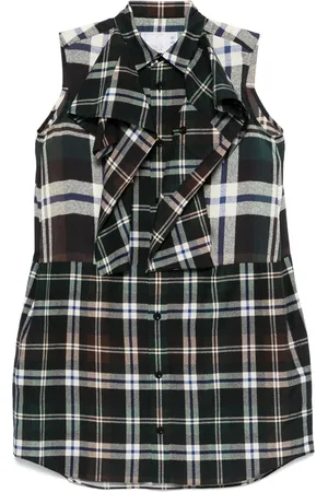 SACAI Robe courte à carreaux