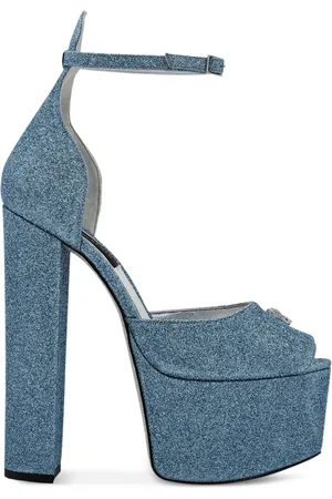 Philipp Plein Sandales Glitter 120 mm à plateforme