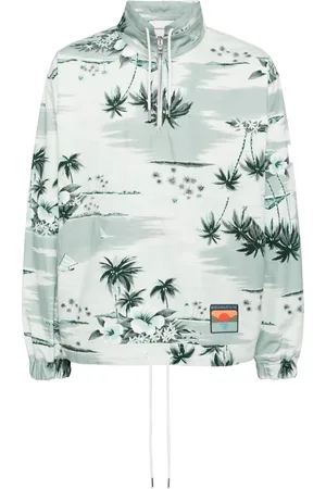 Maison Kitsuné Veste en coton à imprimé graphique