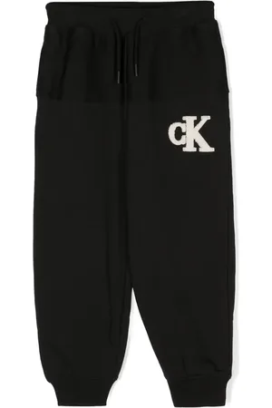 Calvin Klein Pantalon de jogging en coton à patch logo