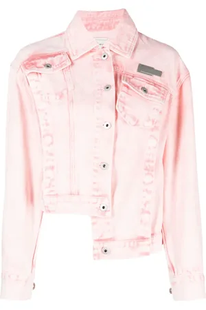 Feng Chen Wang Veste en jean à plaque logo