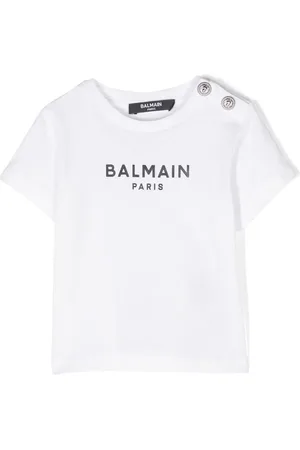 Balmain T-shirt en coton à logo imprimé