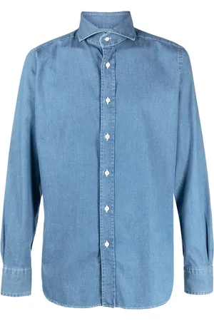 MOORER Chemise en coton à manches longues