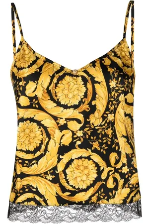 VERSACE Caraco en soie à imprimé Barocco
