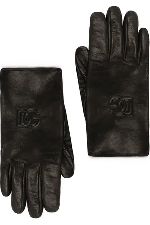 Dolce & Gabbana Gants en cuir à logo embossé