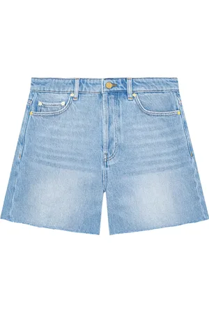 Ganni Short en jean à bords francs