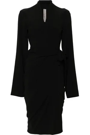 Rick Owens Robe cache-cœur à taille nouée