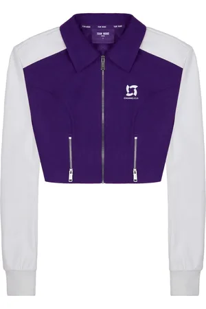 TEAM WANG design Veste crop à fermeture zippée