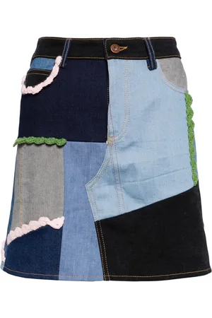 Cavia Minijupe en jean à design patchwork