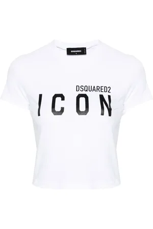 Dsquared2 T-shirt crop à logo imprimé