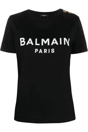 Balmain T-shirt en coton à logo imprimé