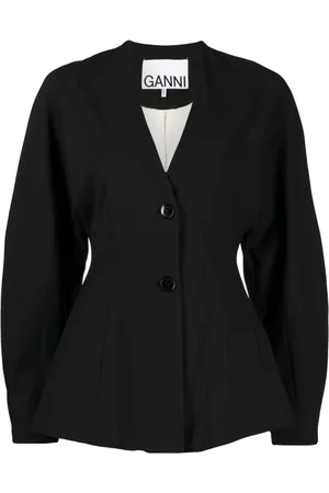 Ganni Blazer boutonné à col v