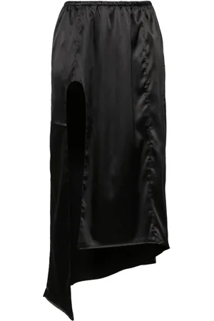 Elena Velez Jupe en satin à design asymétrique
